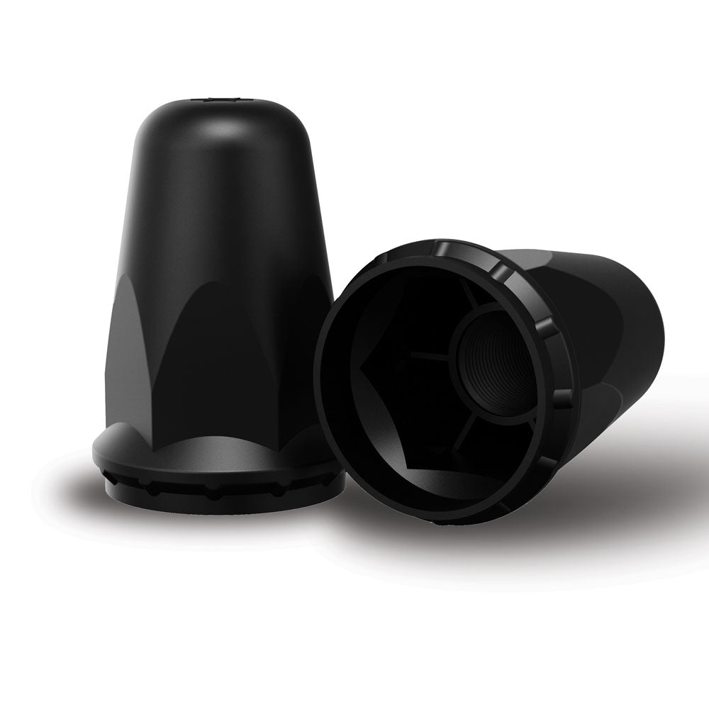 Alcoa Aero Front Matte Black Interlocking Hub Cover Kits (Direct Screw On) Set of 2