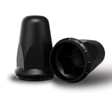 Aero Front Matte Black Interlocking Hub Cover Kits. Each kit Includes: 1 hub cover & 10 thread-on Hug-A-Lugs®.