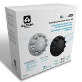 Alcoa Aero Front Matte Black Interlocking Hub Cover Kits (Clamp On) Set of 2