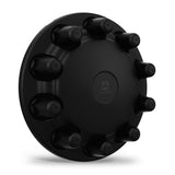 Aero Front Matte Black Interlocking Hub Cover Kits. Each kit Includes: 1 hub cover & 10 thread-on Hug-A-Lugs®.